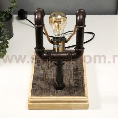 Настольная лампа 16608/1 E27 60Вт коричневый 32х20х28 см