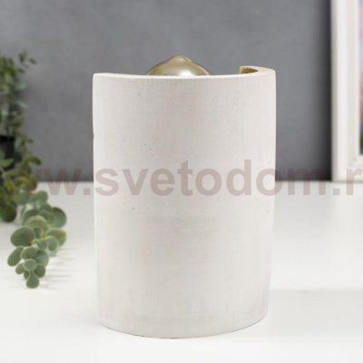 Настольная лампа Е27 60Вт бело-золотой 10х13,5х18 см