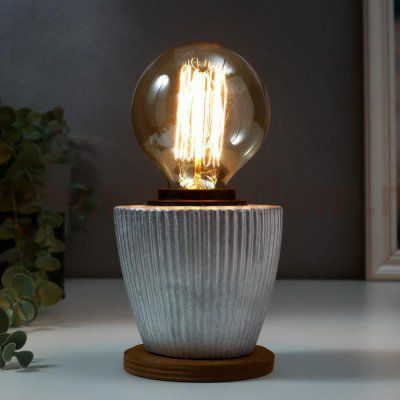 Настольная лампа 16695/1SL E27 60Вт серебро 10х10х10 см