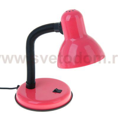 Лампа настольная Е27, с выкл. (220В) розовая (203В)
