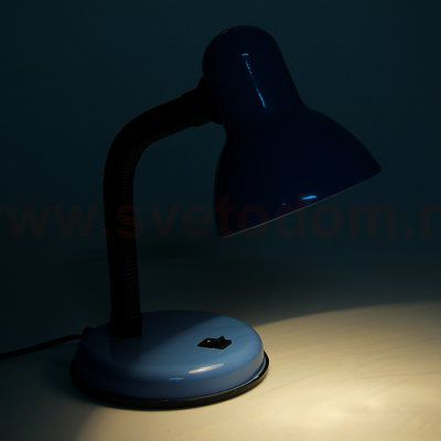 Лампа настольная Е27, с выкл. (220В) голубая (203В)