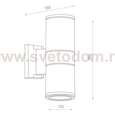 Светильник уличный настенный St luce SL074.411.02 TUBO2