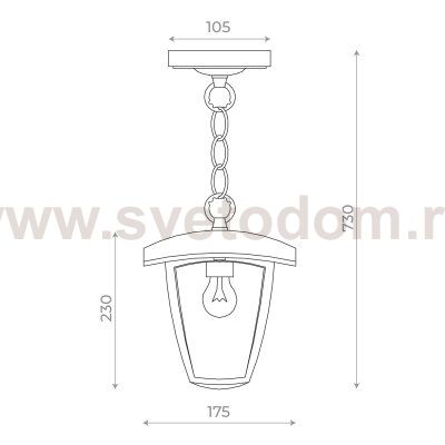 Светильник уличный подвесной St luce SL081.403.01 SIVINO