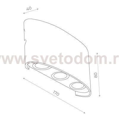 Светильник уличный настенный St luce SL089.401.06 BISELLO