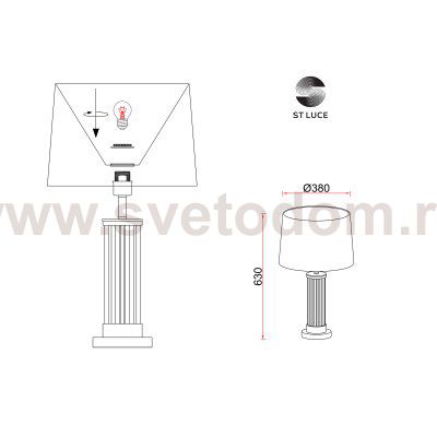 Светильник  с лампой накаливания St luce SL1003.304.01 CORSI