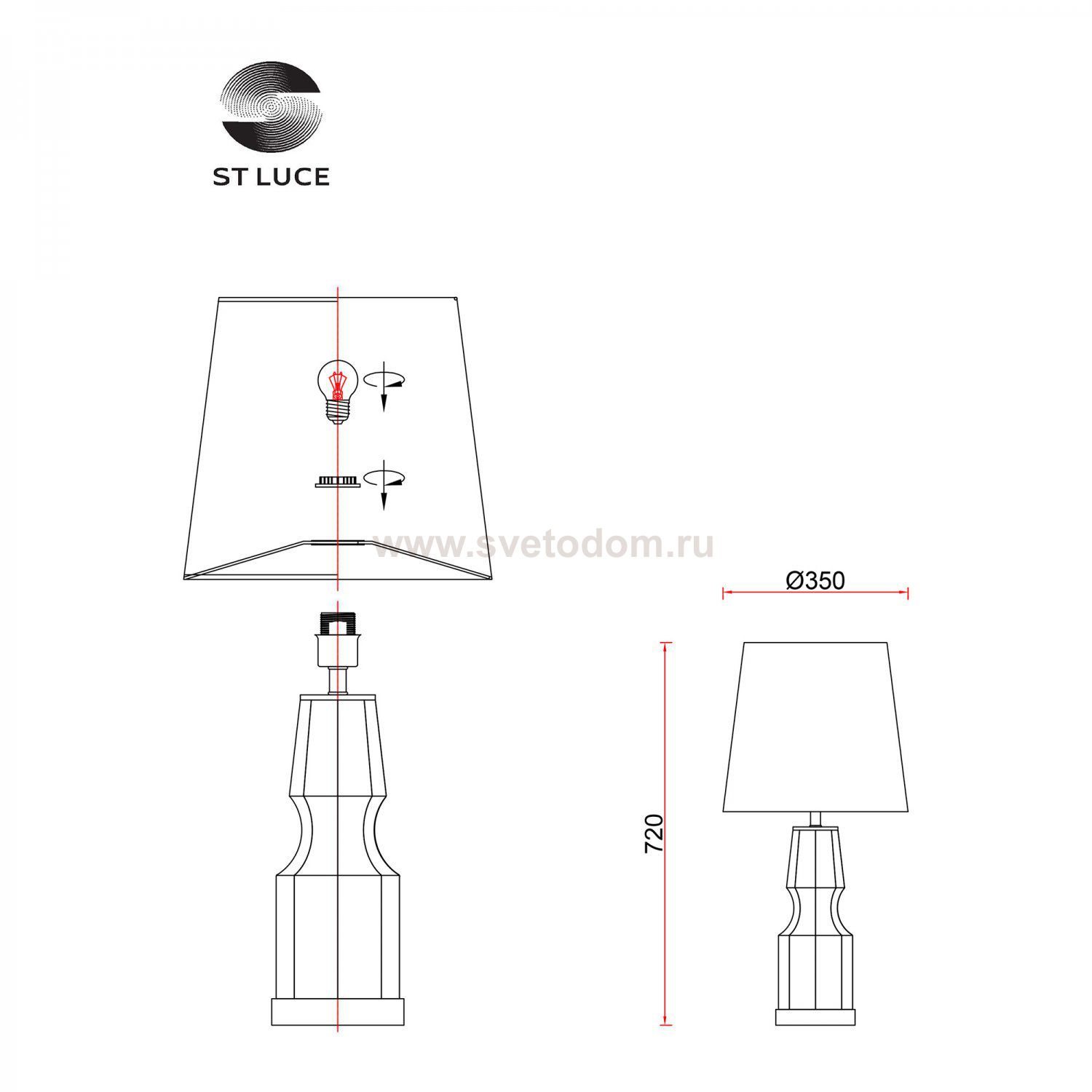 Светильник  с лампой накаливания St luce SL1005.104.01 SAYA