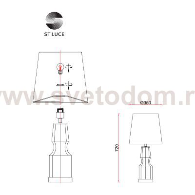 Светильник  с лампой накаливания St luce SL1005.904.01 SAYA