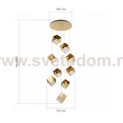 Светильник подвесной St luce SL1182.203.09 RIELLO