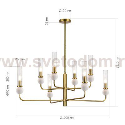 Светильник  с лампой накаливания St luce SL1244.303.08 MEDEA
