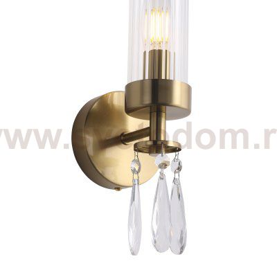 SL1400.301.01 Светильник настенный ST-Luce Латунь/Прозрачный E14*1 40W ILLUMIA