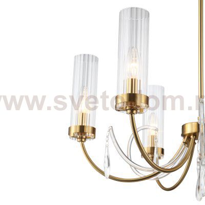 SL1400.303.06 Люстра подвесная ST-Luce Латунь/Латунь, Прозрачный E14 6*40W ILLUMIA