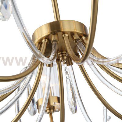 SL1400.303.08 Люстра подвесная ST-Luce Латунь/Латунь, Прозрачный E14 8*40W ILLUMIA