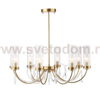SL1400.303.08 Люстра подвесная ST-Luce Латунь/Латунь, Прозрачный E14 8*40W ILLUMIA