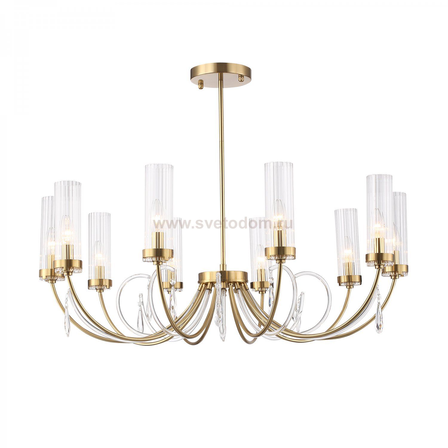 SL1400.303.10 Люстра подвесная ST-Luce Латунь/Латунь, Прозрачный E14 10*40W ILLUMIA