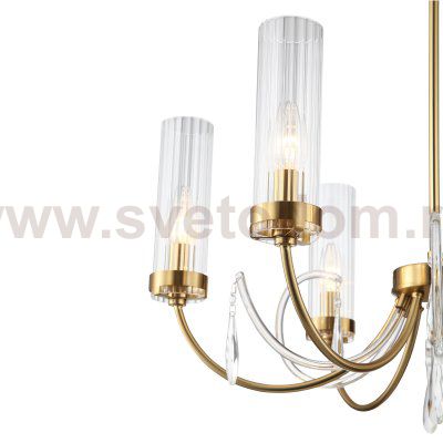 SL1400.303.10 Люстра подвесная ST-Luce Латунь/Латунь, Прозрачный E14 10*40W ILLUMIA