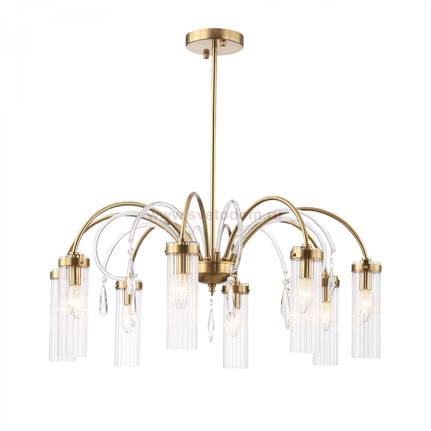 SL1401.303.08 Люстра подвесная ST-Luce Латунь/Латунь, Прозрачный E14 8*40W Luminera