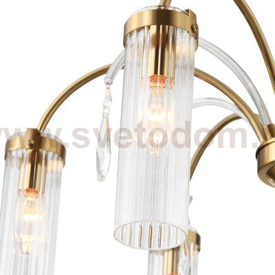 SL1401.303.08 Люстра подвесная ST-Luce Латунь/Латунь, Прозрачный E14 8*40W Luminera