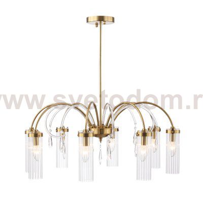 SL1401.303.08 Люстра подвесная ST-Luce Латунь/Латунь, Прозрачный E14 8*40W Luminera