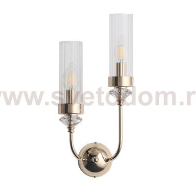 SL1402.201.02 Светильник настенный ST-Luce Латунь/Прозрачный E14*2 40W Elegra