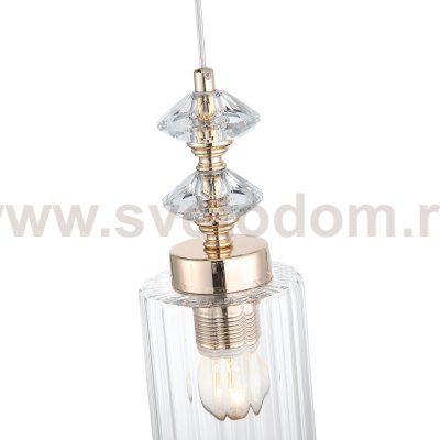 SL1402.203.01 Светильник подвесной ST-Luce Латунь/Латунь, Прозрачный E14*1 40W Elegra