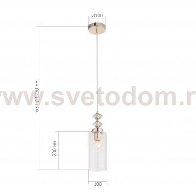 SL1402.203.01 Светильник подвесной ST-Luce Латунь/Латунь, Прозрачный E14*1 40W Elegra