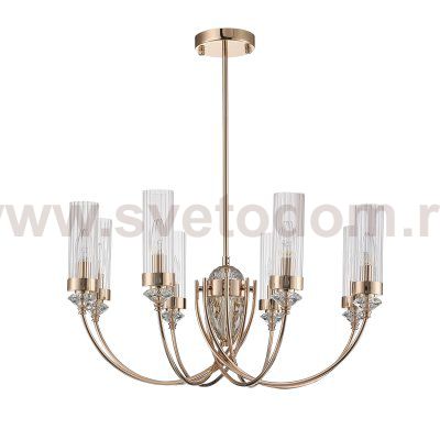 SL1402.203.08 Люстра подвесная ST-Luce Латунь/Прозрачный E14*8 40W Elegra