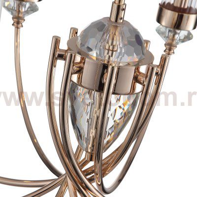 SL1402.203.08 Люстра подвесная ST-Luce Латунь/Прозрачный E14*8 40W Elegra