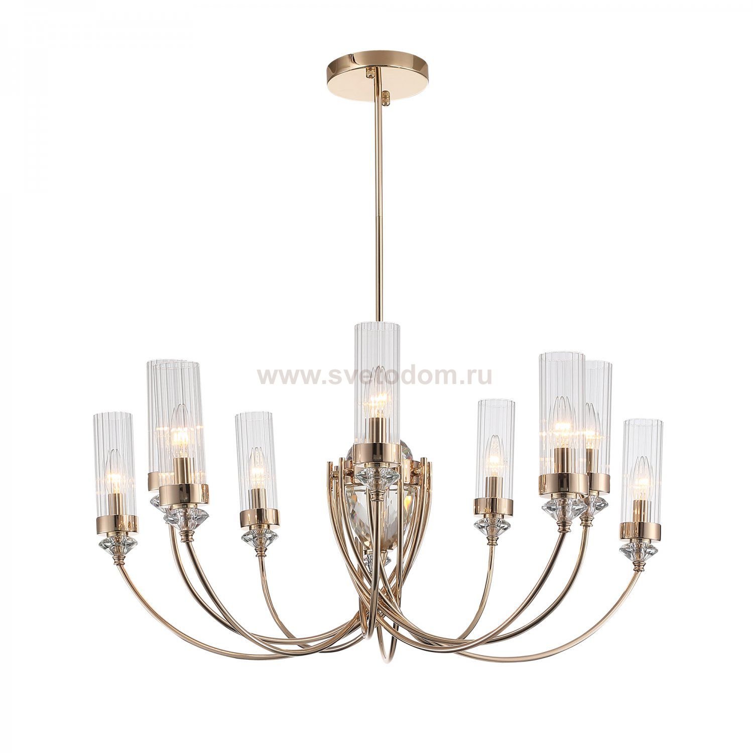SL1402.203.10 Люстра подвесная ST-Luce Латунь/Прозрачный E14*10 40W Elegra