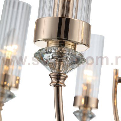 SL1402.203.10 Люстра подвесная ST-Luce Латунь/Прозрачный E14*10 40W Elegra