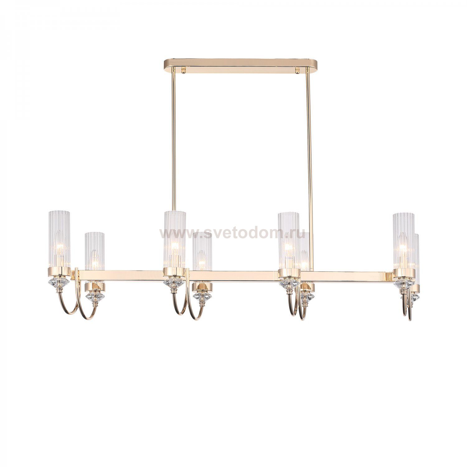 SL1402.223.08 Люстра подвесная ST-Luce Латунь/Прозрачный E14*8 40W Elegra