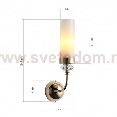 SL1402.251.01 Светильник настенный ST-Luce Латунь/Прозрачный E14*1 40W Elegra