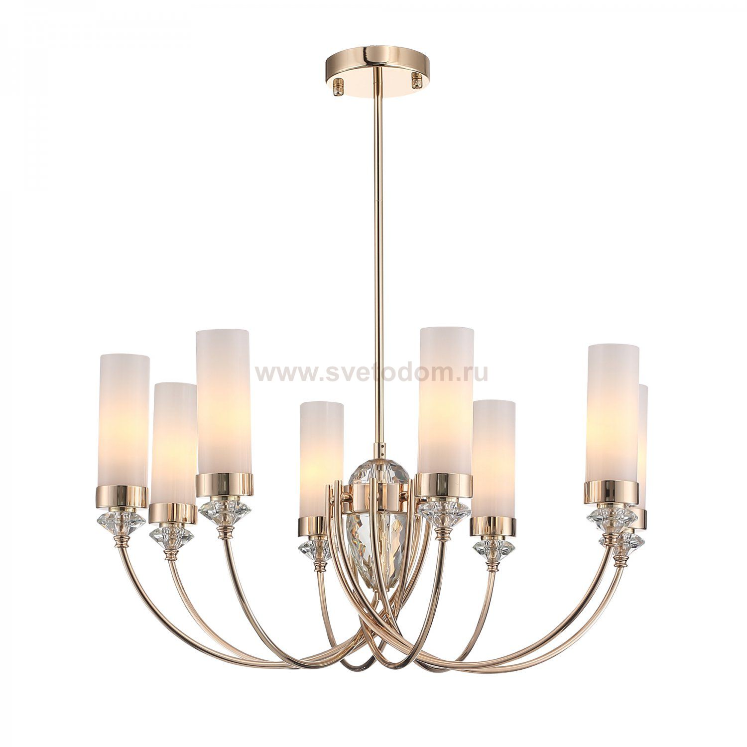 SL1402.253.08 Люстра подвесная ST-Luce Латунь/Прозрачный E14*8 40W Elegra