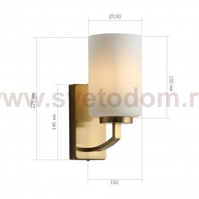 SL1403.301.01 Светильник настенный ST-Luce Латунь/Прозрачный E27*1 40W OPALUS