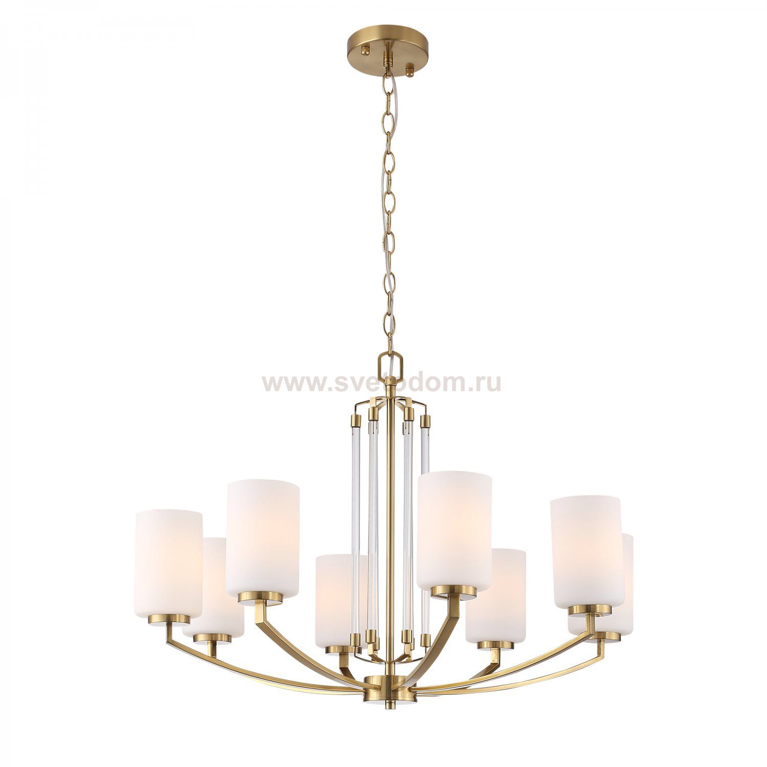 SL1403.303.08 Люстра подвесная ST-Luce Латунь/Прозрачный E27*8 40W OPALUS