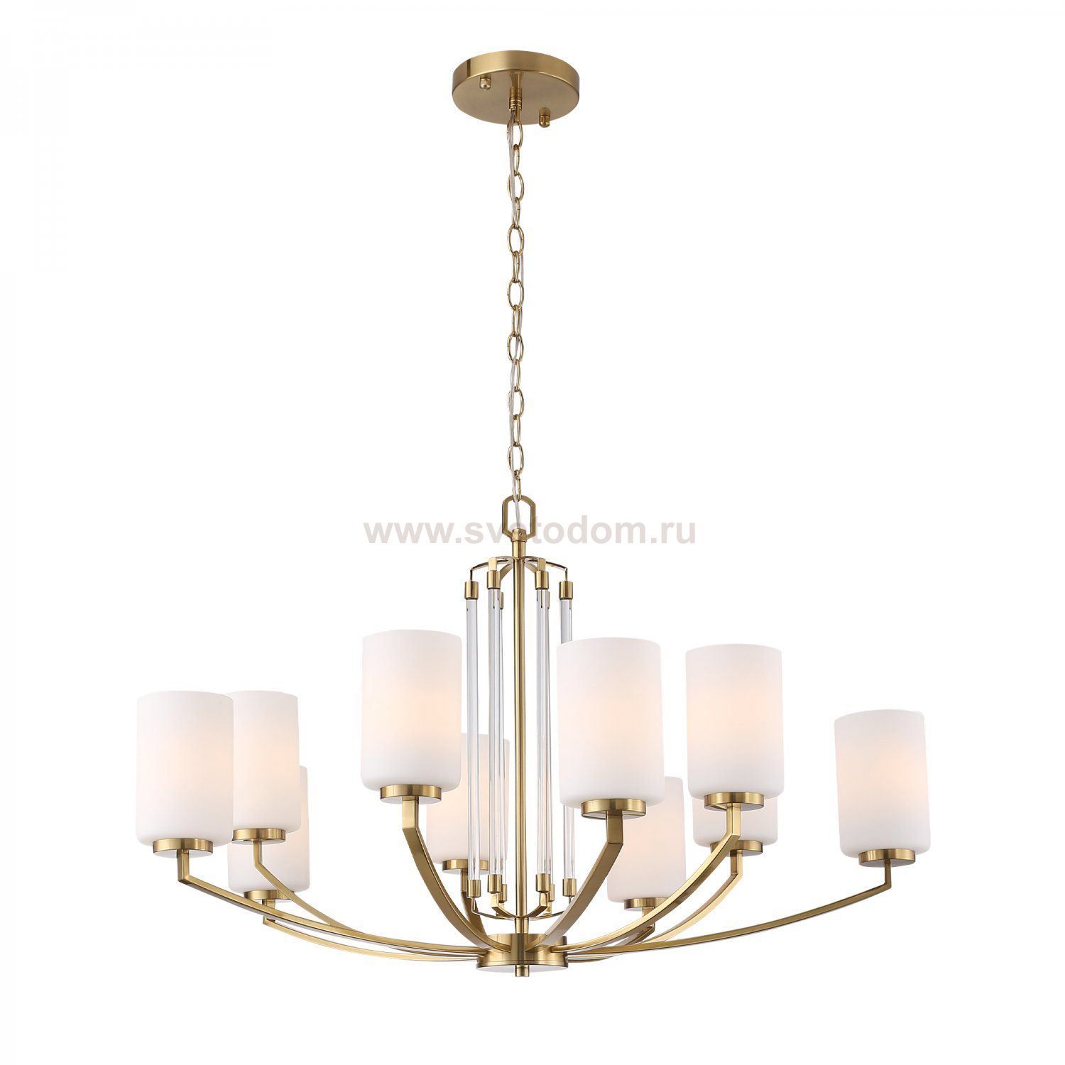 SL1403.303.10 Люстра подвесная ST-Luce Латунь/Прозрачный E27*10 40W OPALUS