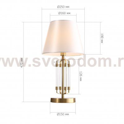 SL1403.304.01 Светильник настольный ST-Luce Латунь/Прозрачный E27*1 40W OPALUS