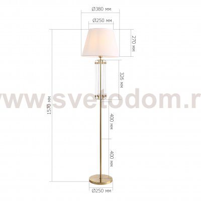 SL1403.305.01 Светильник напольный ST-Luce Латунь/Прозрачный E27*1 40W OPALUS