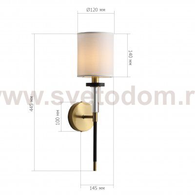 SL1404.301.01 Светильник настенный ST-Luce Латунь/Прозрачный E14*1 40W VERITAS