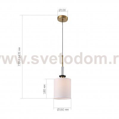 SL1404.303.01 Светильник подвесной ST-Luce Латунь/Прозрачный E14*1 40W VERITAS