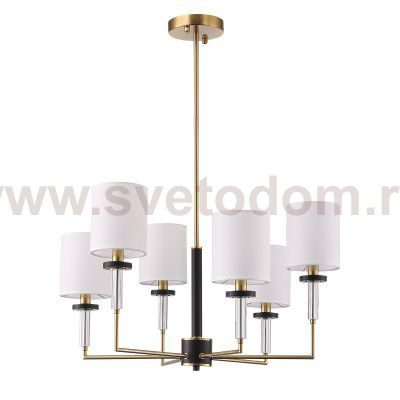 SL1404.303.06 Люстра подвесная ST-Luce Латунь/Прозрачный E14*6 40W VERITAS