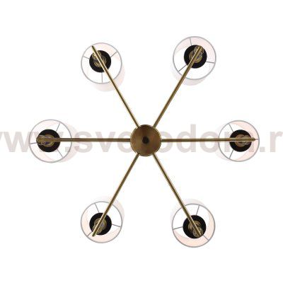 SL1404.303.06 Люстра подвесная ST-Luce Латунь/Прозрачный E14*6 40W VERITAS