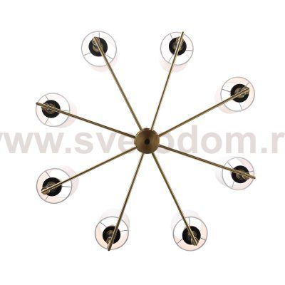 SL1404.303.08 Люстра подвесная ST-Luce Латунь/Прозрачный E14*8 40W VERITAS