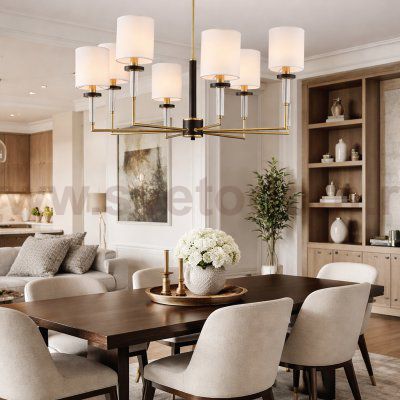 SL1404.303.08 Люстра подвесная ST-Luce Латунь/Прозрачный E14*8 40W VERITAS