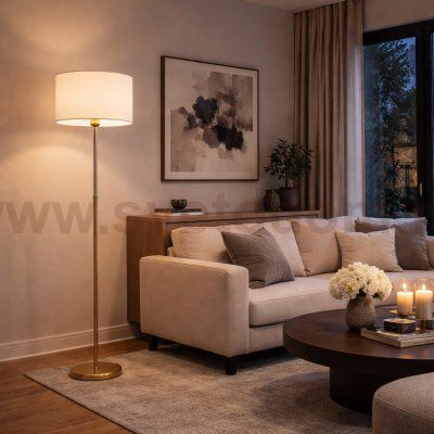 SL1404.305.01 Светильник напольный ST-Luce Латунь/Прозрачный E27*1 40W VERITAS