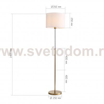 SL1404.305.01 Светильник напольный ST-Luce Латунь/Прозрачный E27*1 40W VERITAS