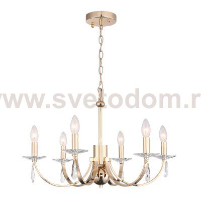 SL1405.203.06 Люстра подвесная ST-Luce Латунь/Латунь, Прозрачный E14 6*40W ELEGANCE