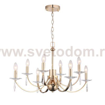 SL1405.203.08 Люстра подвесная ST-Luce Латунь/Латунь, Прозрачный E14 8*40W ELEGANCE