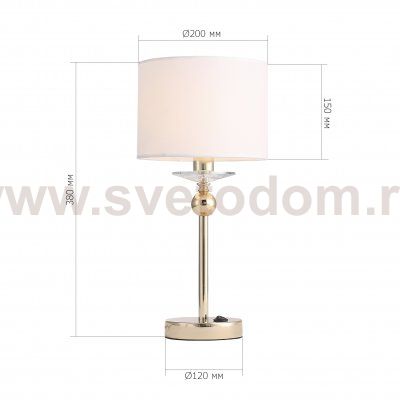 SL1405.204.01 Светильник настольный ST-Luce Латунь/Латунь, Прозрачный E14 1*40W ELEGANCE