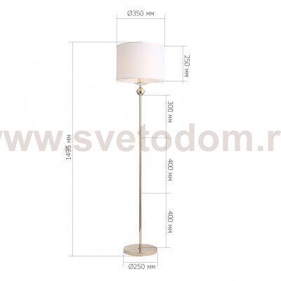 SL1405.205.01 Светильник напольный ST-Luce Латунь/Латунь, Прозрачный E27 1*40W ELEGANCE