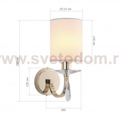 SL1405.221.01 Светильник настенный ST-Luce Латунь/Прозрачный E14*1 40W ELEGANCE